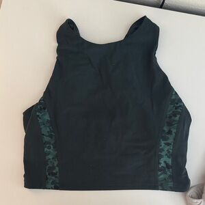 Athleta Green Crop Top Sports Bra